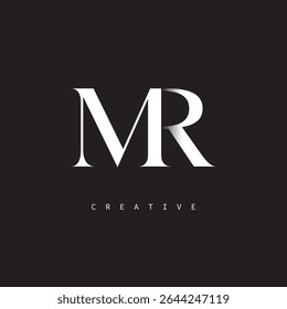 MR Monograma Logo Mínimo Elegante Letra marca para Luxo, Moda   Marcas criativas	
