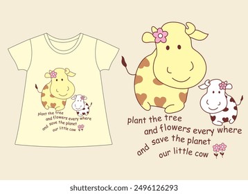 Mr moo theme girl dress design