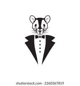 Mr. mouse logo illustration businessman 