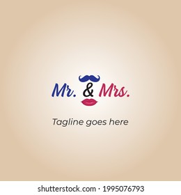 Mr and MRrs vector logo design, man and woman logo Creative logo design