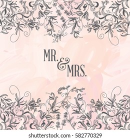 Mr. And Mrs. Card with illustration