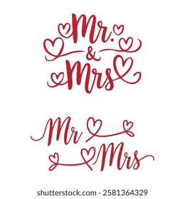 Mr and Mrs design with heart.