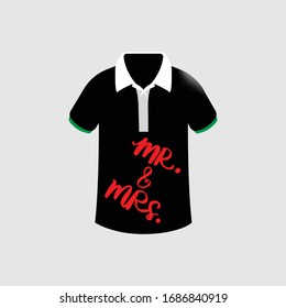 Mr and Mrs design for t shirts