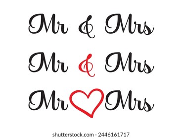 Mr and Mrs. design for weddings and anniversary card , and Wall Frame Design for your bed room