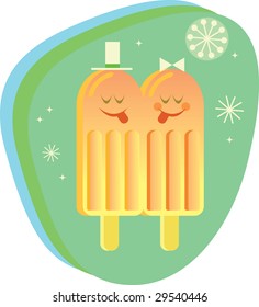 Mr and Mrs Ice-cream, joined at the hip on a romantic date in the starlight.