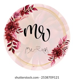 Mr and Mrs lettering vector template motivation font. Mr and Mrs cupcake topper, cake topper. Mr and Mrs wedding lettering cake topper vector, holiday calligraphy swirls. wedding, love engagement