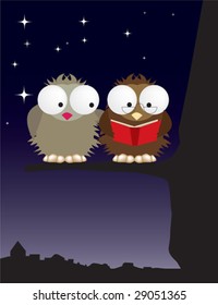 Mr and Mrs owl in love