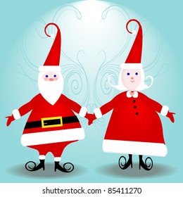 Mr. & Mrs. Santa Claus ready for your text