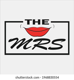  The Mr. The Mrs. Scandinavian Minimalist Art Design, Wall Decor Vector, Wall Decals, Lettering, Art Decor, Two pieces Wall Art isolated on white background. Poster Design, Couple T shirt design