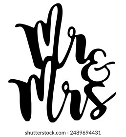 Mr and Mrs sign design wedding 