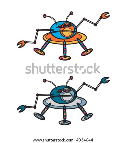 mr. and mrs. space (vector) - cartoon illustration