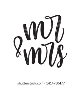 Mr Mrs Text Written Elegant Cursive Stock Vector (Royalty Free ...