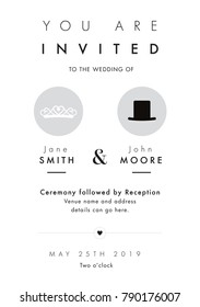 Mr and Mrs theme - Wedding Set - Invitation