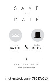 Mr and Mrs theme - Wedding Set - Save the Date