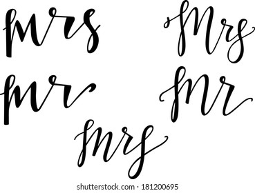 Mr and Mrs Vector Set