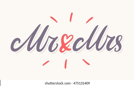 Mr and Mrs. Wedding banner.