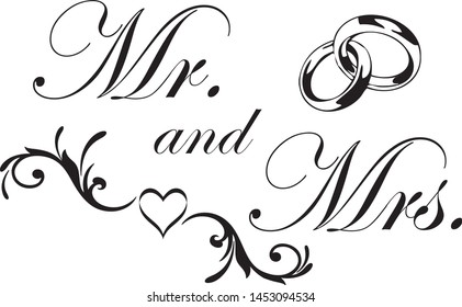 Mr. and Mrs. Wedding Design