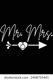 Mr And Mrs - Wedding eps cut file for cutting machine