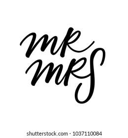 MR MRS | WEDDING HAND LETTERING