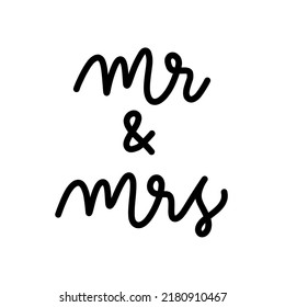 Mr and Mrs Wedding Logo