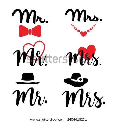 mr and mrs wedding symbol icon