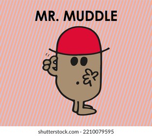 MR MUDDLE T Shirt Graphic Design Vector Illustration \
