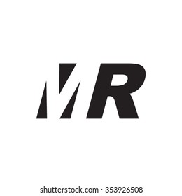 Mr Negative Space Letter Logo Stock Vector (Royalty Free) 353926508 ...