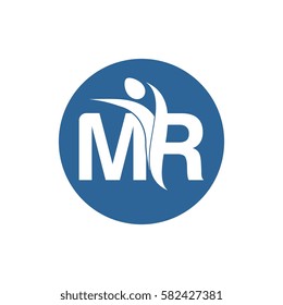 MR people initial logo design