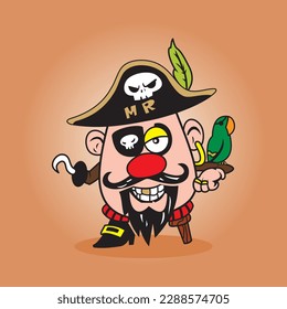 Mr Pirate Cartoon Character Design