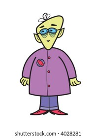 mr. professor (vector) - cartoon illustration