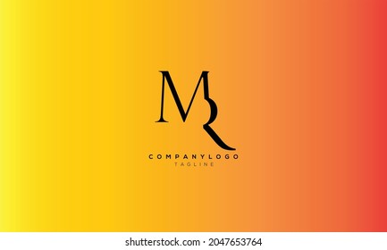 MR, RM Abstract initial monogram letter alphabet logo design