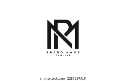 MR, RM, Abstract initial monogram letter alphabet logo design