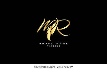 MR, RM, Abstract initial monogram letter alphabet logo design
