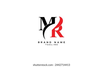 MR, RM, Abstract initial monogram letter alphabet logo design