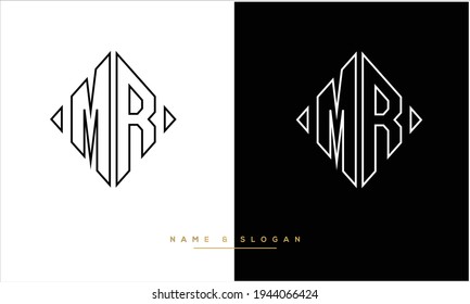 MR ,RM Abstract Letters Logo Monogram