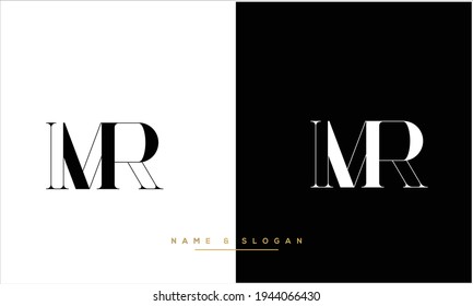 MR ,RM Abstract Letters Logo Monogram