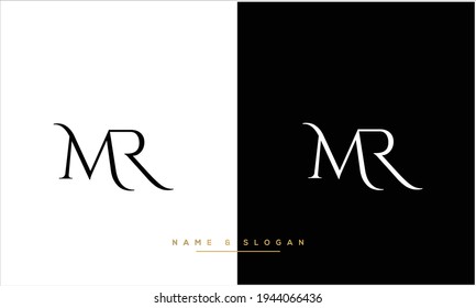 MR ,RM Abstract Letters Logo Monogram