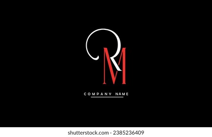 MR, RM, Monograma del logotipo de las letras abstractas