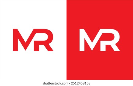 MR, RM Letras abstratas Monograma de logotipo, Vetor 