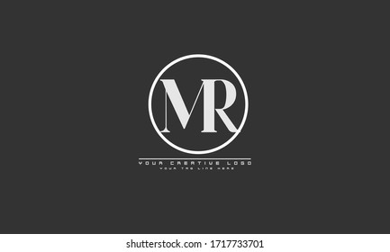 MR RM abstract vector logo monogram template