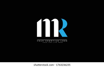 MR RM abstract vector logo monogram template