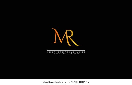 MR RM abstract vector logo monogram template