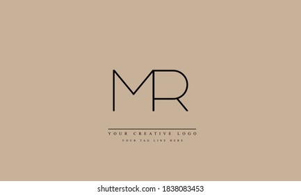 MR RM abstract vector logo monogram template
