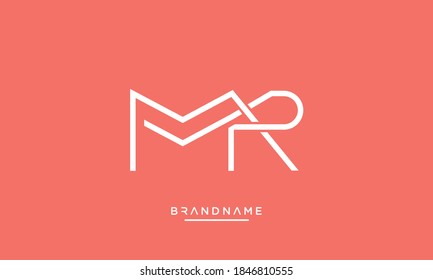 MR, RM Alphabet Initial Letters Logo Emblem Monogram