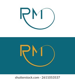 MR, RM Alphabet Initial Letters Logo Emblem Monogram