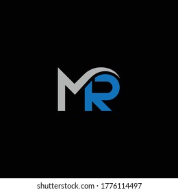 MR or RM letter designs with different colors