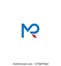 MR or RM letter designs with different colors and backgrounds