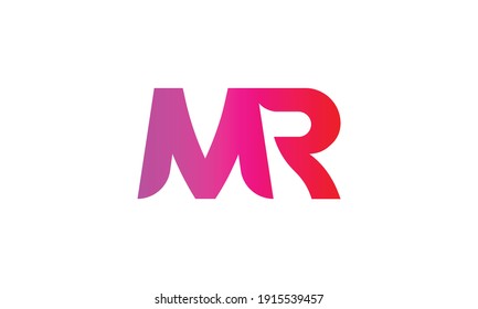 mr, rm, m or r abstract art alphabet letter logo, m r linked business logo vector template