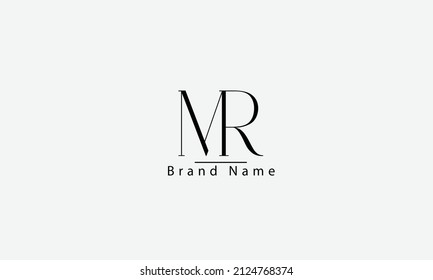 MR RM M R abstract vector logo monogram template