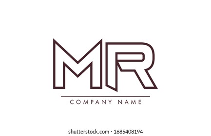 MR RM M R Letter Logo Design Template Vector
